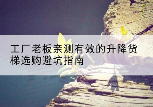 中阳升降货梯怎么选-工厂老板亲测有效的升降货梯选购避坑指南